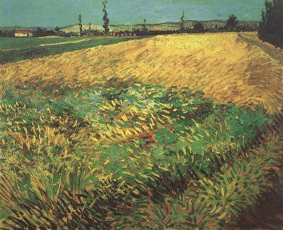 Vincent Van Gogh Wheat Field with the Alpilles Foothills in the Background (nn04) France oil painting art